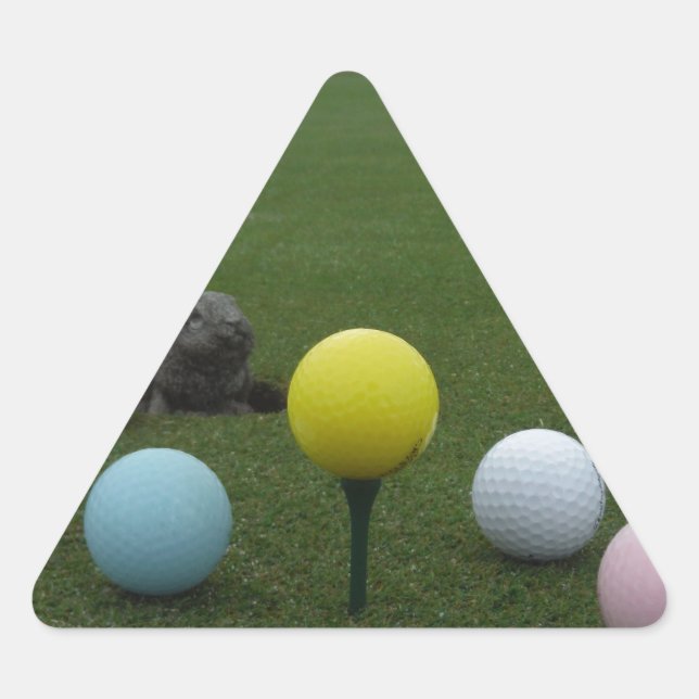 Easter mountain golf course triangle sticker (Front)