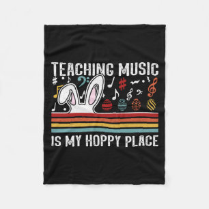 Easter Music Teaching Guitar Teacher Design Fleece Blanket
