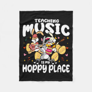 Easter Music Teaching Guitar Teacher Design Fleece Blanket