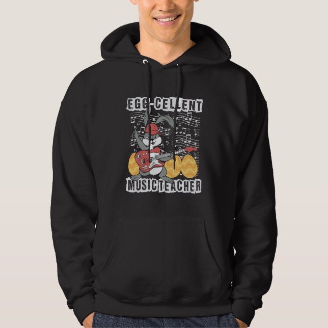 Easter music teaching guitar teacher Easter music  Hoodie (Front)