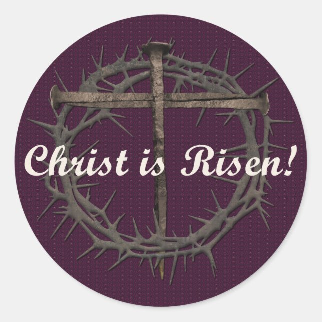 EASTER NAILS & CROWN OF THORNS STICKER (Front)