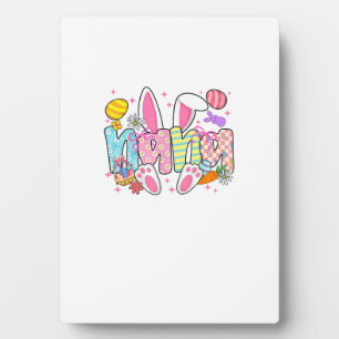 Easter Nana Bunny Ears Coquette Bow Easter Rabbit  Plaque