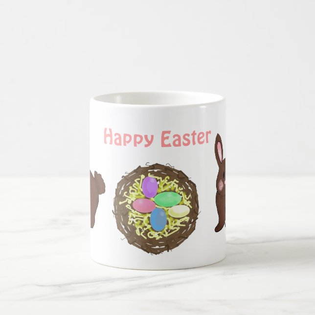 Easter Nest with Bunnies Coffee Mug (Center)
