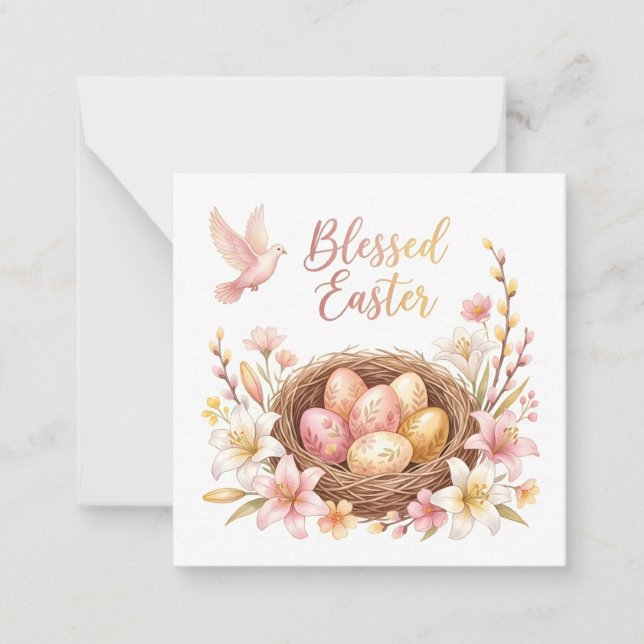 Easter Nest with Eggs Card (Front)