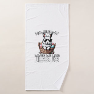 Easter No Bunny Loves Me Like Jesus Christian Men  Bath Towel