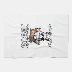 Easter No Bunny Loves Me Like Jesus Christian Men  Kitchen Towel