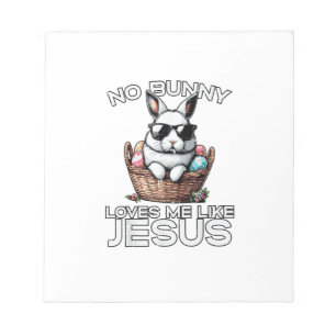 Easter No Bunny Loves Me Like Jesus Christian Men  Notepad