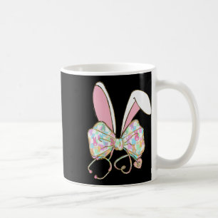 Easter Nurse Coquette Bow Stethoscope Bunny Scrub  Coffee Mug