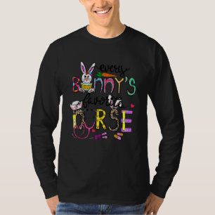 Easter Nurse Er Nicu Picu Cna L&d Scrubs Bunny Ste T-Shirt