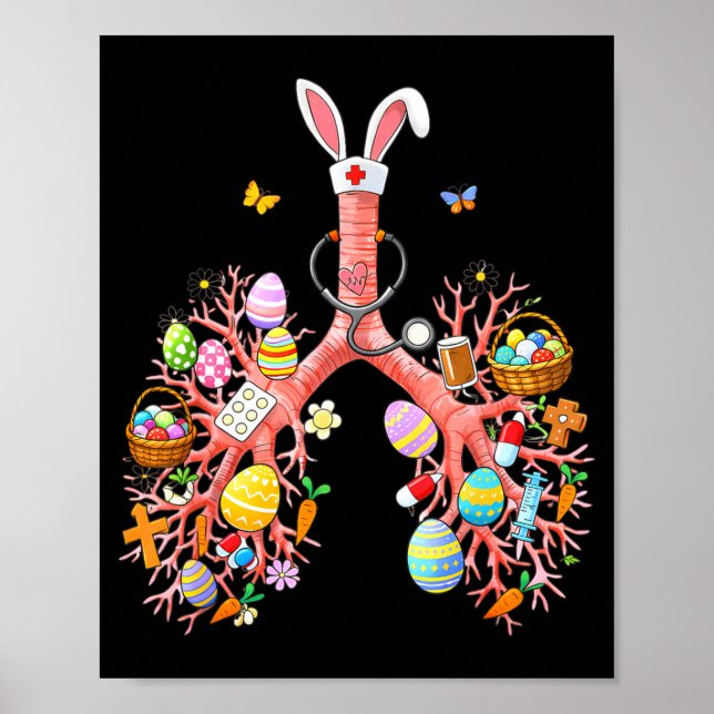 Easter Nurse Lung Squad RT Respiratory Therapist Poster (Front)