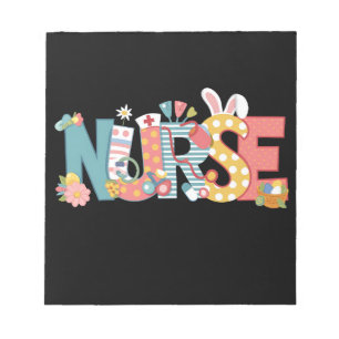 Easter Nurse Stethoscope Bunny Rabbit Eggs Notepad