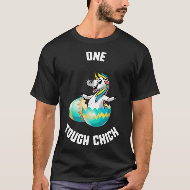 Easter One Tough Chick Unicorn Egg Kids Pullover H (Front)