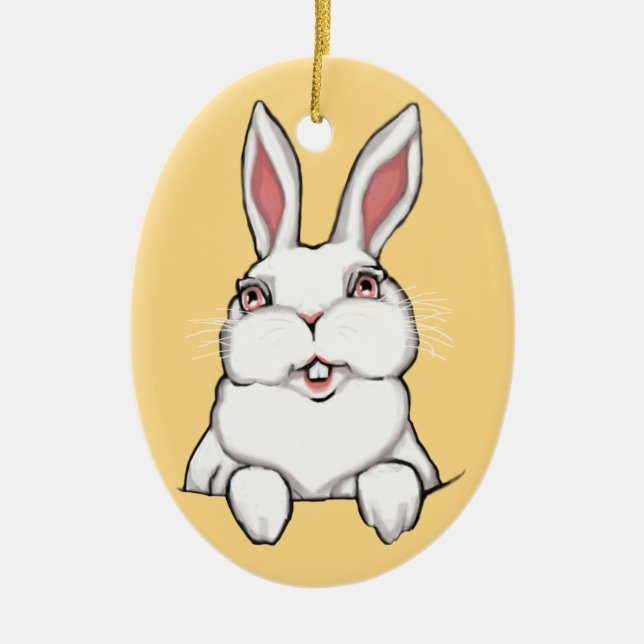 Easter Ornament Custom Easter Bunny Decorations (Front)