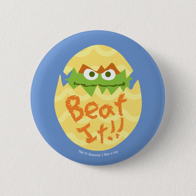 Easter Oscar the Grouch 2 Inch Round Button (Front)
