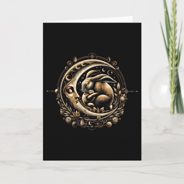 Easter Ostara Eostre Pagan Witchcraft Spring Moon  Card (Front)