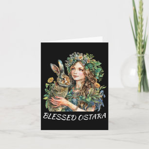 Easter Ostara Estres Pagan Ostara Blessings Rabbit Card