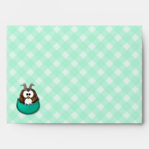 Easter owl - green envelope