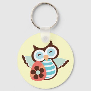 Easter Owl key chain