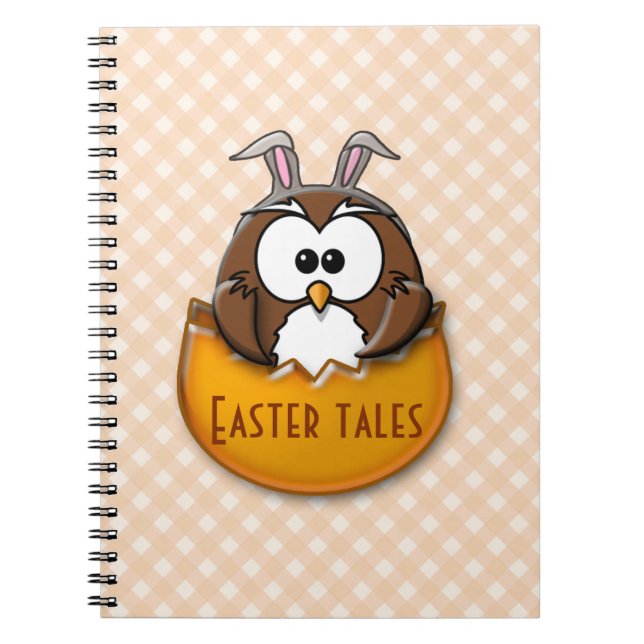 Easter owl - orange notebook (Front)