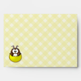 Easter owl - yellow envelope