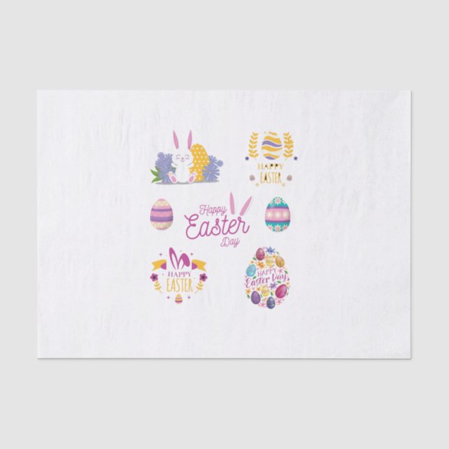 Easter package, Funny Easter Sticker Tissue Paper (Front)