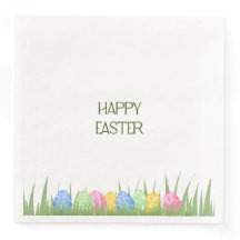 Easter Paper Napkins | Pastel Egg Design