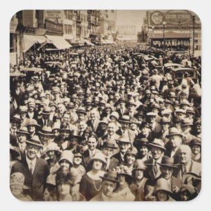 Easter Parade Atlantic City New Jersey Boardwalk Square Sticker