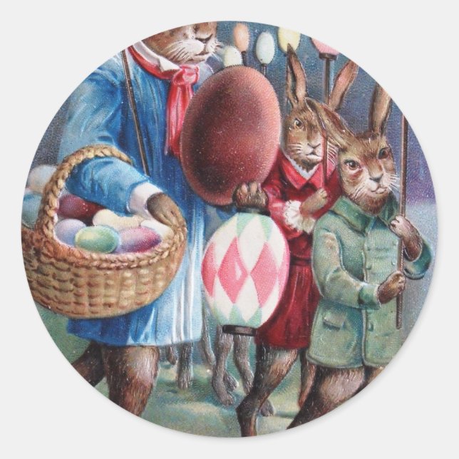 Easter Parade Classic Round Sticker (Front)