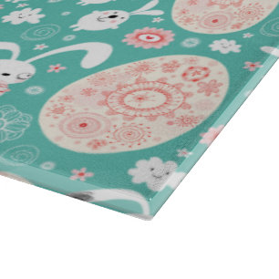Easter Parade Glass Cutting Board