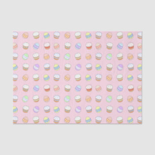 Easter Party Cakes and Eggs Cute Pattern Tissue Paper