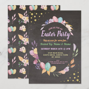 Easter Party EGG Flower Party Pink Invite