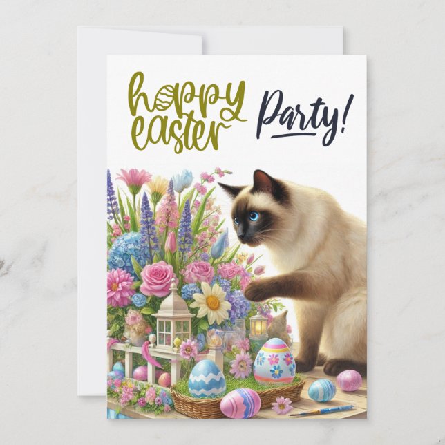 Easter Party for Cat Lovers Invitation (Front)