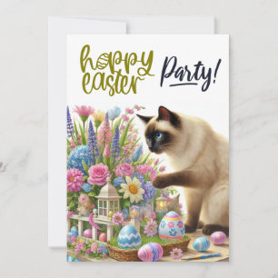 Easter Party for Cat Lovers Invitation