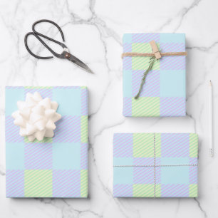 Easter Pastel Colors Plain Pattern Custom Wrapping Paper Sheet