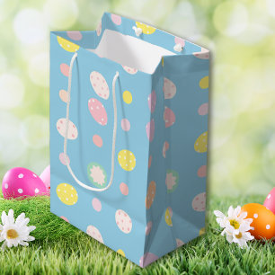 Easter Pastel light blue minimalist  Medium Gift Bag