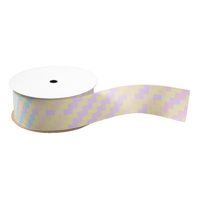 Easter Pastel Plaid Grosgrain Ribbon (Spool)