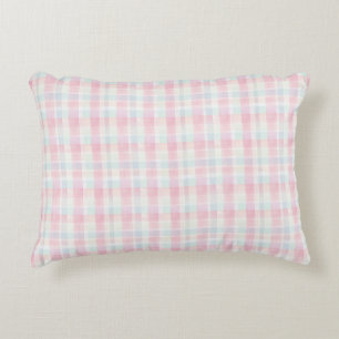 Easter Pastel Plaid Seamless Fabric – Cute Accent Pillow