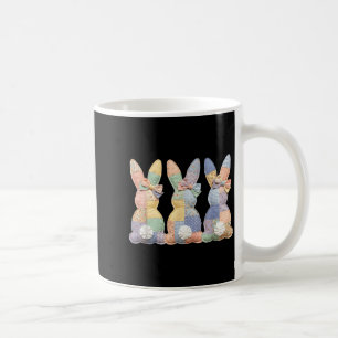 Easter Patchwork Bunny Cute Bunny Rabbit Coquette Coffee Mug