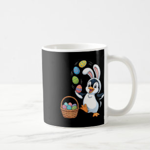 Easter Penguin Bunny Ears Eggs Sket Cute Men Women Coffee Mug