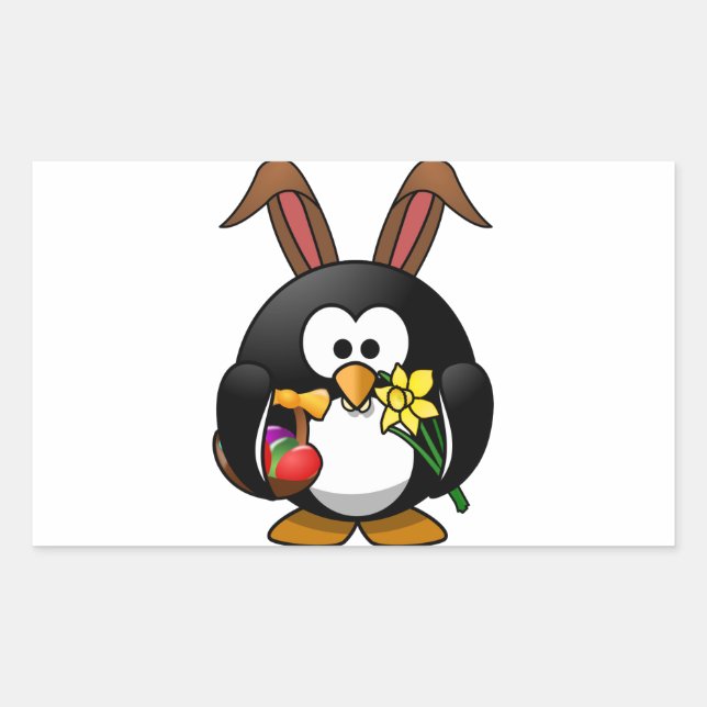 Easter Penguin Sticker (Front)