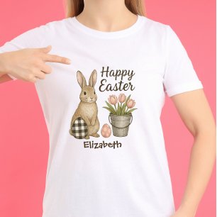Easter Personalized Girls T-Shirt Tri-Blend Shirt