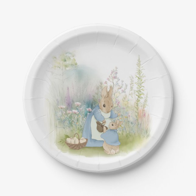Easter Peter Rabbit Paper Plates  (Front)