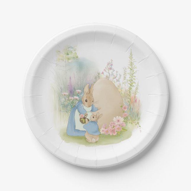 Easter Peter Rabbit Paper Plates  (Front)