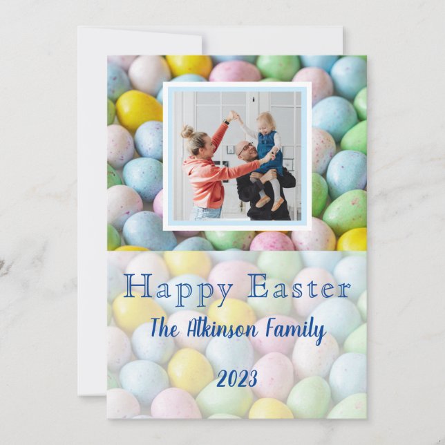 Easter Photo Card, Instant Download Option Holiday Card (Front)