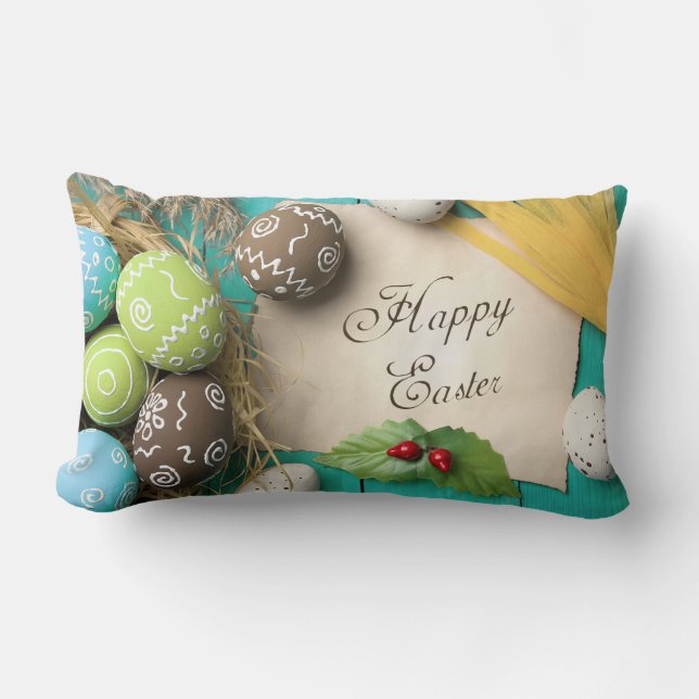 Easter pillow with the inscription. (Front)