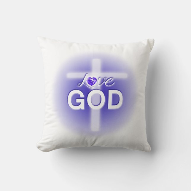 Easter pillows, Love God, Jesus Throw Pillow (Front)