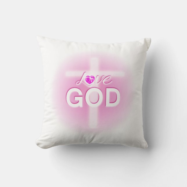 Easter pillows, Love God, Jesus Throw Pillow (Front)