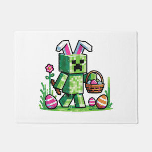Easter Pixel Gaming Bunny Egg Hunting Doormat