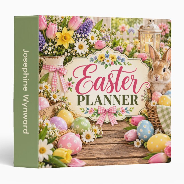Easter Planner Spring Organizer Binder (Front/Spine)