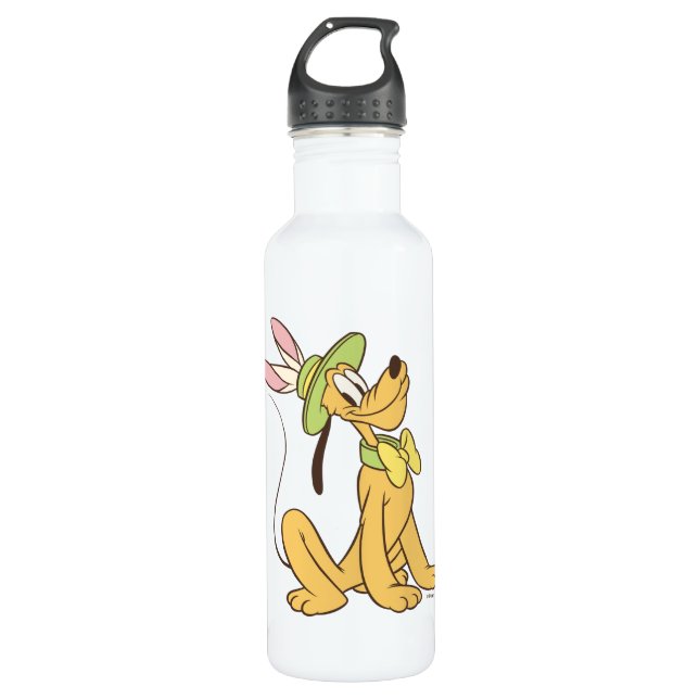 Easter Pluto with Easter Bunny Ears 710 Ml Water Bottle (Front)